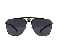 Lunettes De Soleil Versace VE2238 143687 Or Et Noir Mat Gris Foncé