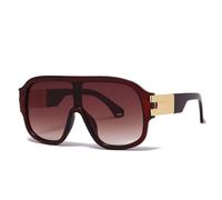 Lunettes de soleil vintage dégradées pour hommes, grand cadre, mode pour femmes, lunettes de soleil, verres une pièce, lunettes de soleil tendance pour sports de plein air, C2, one 2026