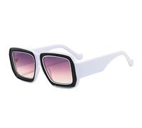 Lunettes de soleil vintage double couleur pour femmes hommes mode designer lunettes de soleil dames tendance nuances UV400 lunettes, blanc, Other