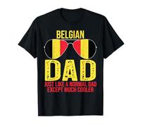 Lunettes de soleil vintage drapeau belge belge fête des pères T-Shirt