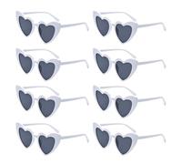 Lunettes de Soleil Vintage en Forme de Cœur, 8 Paires Ensemble de Lunettes de Soleil Lunettes Coeur Lunettes d'amour Vintage Mode pour Shopping Fête en Plein air Unisex