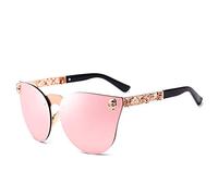 Lunettes de soleil vintage œil de chat pour femme et homme en métal motif tête de mort or rose cool lunettes de soleil pour femme UV400, 5, Taille unique