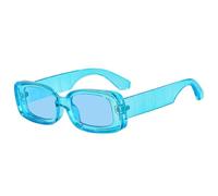 Lunettes de soleil vintage style hip-hop pour femmes et hommes, couleur bonbon, verres solaires pour voyage et conduite, verres UV400 (bleu)