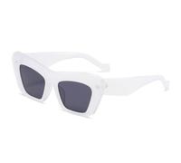 Lunettes de soleil vintage transparentes œil de chat blanc pour femmes rétro lunettes de soleil hommes nuances lunettes, c1, Taille unique