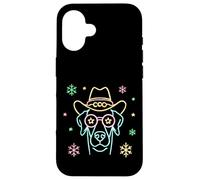 Lunettes de Soleil Visage de Vache Cowboy Hiver Western Graphique Rose étoile Coque pour iPhone 16