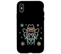 Lunettes de Soleil Visage de Vache Cowboy Hiver Western Graphique Rose étoile Coque pour iPhone X/XS