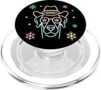 Lunettes de Soleil Visage de Vache Cowboy Hiver Western Graphique Rose étoile PopSockets PopGrip pour MagSafe