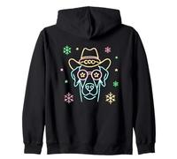 Lunettes de Soleil Visage de Vache Cowboy Hiver Western Graphique Rose étoile Sweat à Capuche