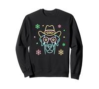 Lunettes de Soleil Visage de Vache Cowboy Hiver Western Graphique Rose étoile Sweatshirt