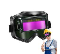 Lunettes de soudage à obscurcissement automatique, lentille de soudage enveloppante à large | Lunettes de sécurité confortables et automatiques pour adultes