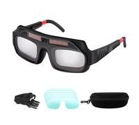 Lunettes de soudage à obscurcissement automatique - Lunettes de sécurité anti-reflets, équipement de protection antidérapant, ajustement confortable réglable, accessoire d'atelier durable | Lunettes