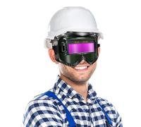 Lunettes de Soudage à Verre Assombrissant Automatique,Protection Oculaire Large Teinte et Grand de Vision | Équipement de Protection Oculaire Confortable et Réglable pour Professionnels,