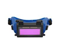 Lunettes de soudage, masque pour les yeux à assombrissement solaire automatique Lunettes de soudage pour soudeur lunettes de protection pour chantier de construction, soudage électrique(Bleu)