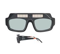 Lunettes de soudeur automatique à énergie solaire - Branches réglables - Lunettes de protection TIG - Lunettes de soudeur automatique pour coupe et soudure en métal