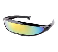 Lunettes De Spatiales Monture Cosplay Étroite À Verres Miroir Colorés