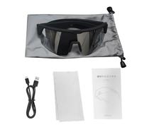 Lunettes de Sport Intelligentes D'extérieur avec Musique/Appel BT, Protection UV et Lentilles Anti-Impact, Lunettes de Cyclisme et écouteurs 2 en 1 pour Hommes et Femmes (Silver)