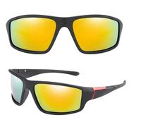 Lunettes de sport - Lunettes polarisantes universelles - Protection contre l'éblouissement - Design rouge miroir - Légères et confortables - es CE - Lunettes outdoor