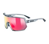Uvex Lunettes de soleil Sportstyle 235 Clair Supravision Mirror Red Cat.2 Smoke Transparent