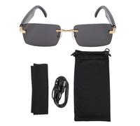 Lunettes de traduction en temps réel, lunettes de soleil intelligentes, traducteur Bluetooth, Support pour le modèle GPT DeepS ris doré)