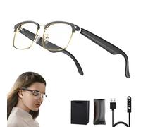 Lunettes De Traduction Intelligentes Ia, Lentilles Anti LumièRe Bleue, Lunettes De Traduction InstantanéE Bidirectionnelles Avec Micro Et Haut-Parleurs IntéGréS Prenant En Charge 138 Langues (Gold)