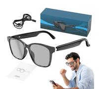 Lunettes de traduction - Lunettes de traduction linguistique sans fil - Lunettes électroniques multifonctionnelles Prend en charge 144 langues Traduction pour réunion, conduite, voyage