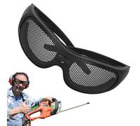 Lunettes de travail - Lunettes de protection avec métallique respirante et cadre noir | Lunettes de protection des yeux anti-buée pour la protection des yeux, parfaites pour les sports de plein