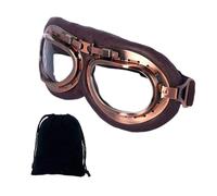 Lunettes De Vélo 1 Pièce, Sac Noir 1 Pièce, Lunettes De Moto Rétro, Lunettes d'aviateur, Lunettes De Ski De Randonnée