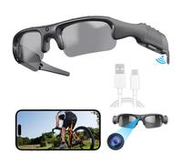 Lunettes de vélo intelligentes à enregistrement HD Lunettes de sport avec caméra 1080P & verres polarisés - compagnon d'aventure mains libres