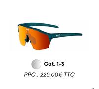 KOO Lunettes de soleil Alibi Photochromiques – Doré, verres miroir rouge CAT0-3, bleu foncé mat