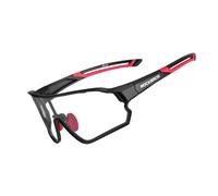 Lunettes de vélo photochromiques Rockbros 10035, UV400, noir-rouge