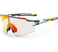 Lunettes de vélo photochromiques Rockbros avec protection UV et insert correcteur - multicolore