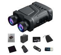 Lunettes de vision - Lunettes de vision 4K HD avec grand écran de 3 pouces | Jumelles avec carte mémoire de 64 Go pour chasse, portée visible 800 M