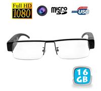 Lunettes De Vue Camera Espion Full Hd 1080p Micro Sd 16 Go Demi Lune Mini Video Yonis