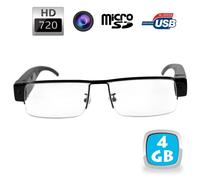 Lunettes De Vue Camera Espion Hd 720p Dv Micro Sd 4go Demi Lune Mini Video Neuf Yonis