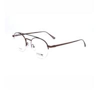 Lunettes de vue homme - WEB - Titane - Matte Dark Bronze - Ronde - Montures cer s - 51/20/145 - Transparent - Casual
