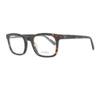 Lunettes de vue mixte adulte - GUESS - Marron - Acétate - Carrée - 51 mm - Charnière à ressort - Style Rectangle