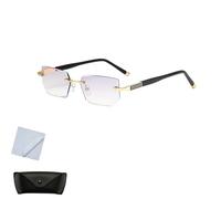 Lunettes de vue, nouvelles lunettes de presbytie intelligentes anti-lumière bleue 2025, lunettes de vue comme à la télévision, pour hommes et femmes (Gold,+3.5/350)