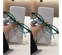 Lunettes De Vue Ovales Rétro Pour Filles,Lunettes Anti-Bleu,Lunettes Décoratives Pour Ordinateur,Lunettes De Conduite En Bord De Mer,Verre Rouge Et Vert,Y2k,1-2 Pièces - Type Green Green