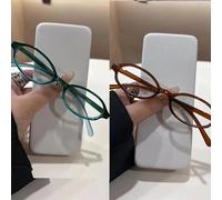 Lunettes De Vue Ovales Rétro Pour Filles,Lunettes Anti-Bleu,Lunettes Décoratives Pour Ordinateur,Lunettes De Conduite En Bord De Mer,Verre Rouge Et Vert,Y2k,1-2 Pièces - Type Khaki Green