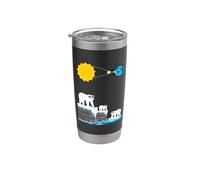 Lunettes d'éclipses solaires Illustration Ours polaires Gobelet isotherme en acier inoxydable double paroi