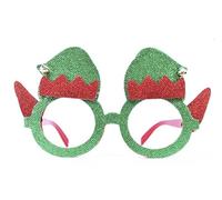Lunettes d'elfe Père Noël avec paillettes