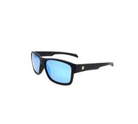Demetz - Lunettes de soleil Homme Drum Noir mat verre miroir bleu glacial polarisé