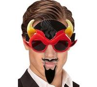 Lunettes démon avec moustache et bouc Multicolore G