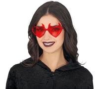 Lunettes démoniaques en forme de cœur Lunettes de Satan Lunettes de fête d'Halloween Lunettes de Diable Accessoires de Costume Lunettes rouges uniques en forme de cœur Accessoires de carnaval Lunettes
