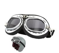 Lunettes D'équitation - Luettes De Moto Coupe-vent | Lunetes De Motocross Vintage Avec Sangle Réglable | Lunetes De Casque Anti-poussière Sur Lunettes Pour Adultes, Balades En Moto En Plein Air