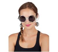 Lunettes Disco avec boules à facettes argent/doré or - PTIT CLOWN - REF/35001 - Mixte - Gris