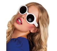 Lunettes disco blanches adulte - Blanc - Taille Unique