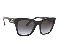 Dolce & Gabbana Femme DG4384 501/8G Lunettes de soleil Acétate Noir Gris Carré Normale Ombré