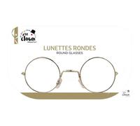 1 Paire de lunettes ronde du père Noël en métal REF/35212 doré or