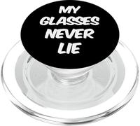 Lunettes drôles avec Citations - Inscription « My Glasses Never Lie » PopSockets PopGrip pour MagSafe